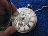 DOBRA CENA-Anglik Srebrny Kieszonkowy Zegarek XIXw