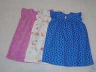 * GEORGE * 3PAK SUKIENEK BAWEŁNIANYCH 6-9 m