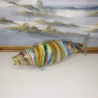 Duża szklana ryba styl Murano | kolorowa figura dekoracyjna | 50 cm | XL