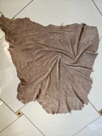 Skóra naturalna włoska beżowa zamszowa 0,5mm,55-60cm.