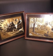 SCENKA RODZAJOWA NA MIEDZIANEJ PŁYTCE