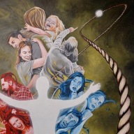 VibRaMy - "Linia Życia" Obraz Olejny namalowany ręcznie 100x150