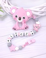 WZORY! silikonowa imienna zawieszka do smoczka z gryzakiem, dziewczynki.