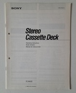 SONY - 1989 - Stereo Cassette Deck TC-RX55 - Instrukcja Obsługi