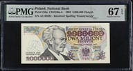 2 000 000 złotych 1992 - seria A z błędem KONSTYTUCYJ...Y UNC - PMG 67 EPQ