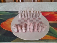 Szachy zestaw z kamienia Afrykańskiego