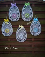 szydełkowa zawieszka jajko /wielkanocna dekoracja okienna-Juka