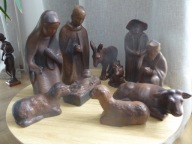 figurki szopka Boże Narodzenie 11 sztuk ceramika POLECAM