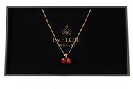 Naszyjnik złoty z wisienkami modny choker biżuteria damska trendy