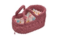 Koszyk ze sznurka + pościel, nosidełko dla lali, misia, kosz Mojżesza.