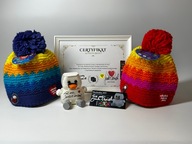 Maskotka JOY z klocków LEGO z podpisem Jerzego Owsiaka