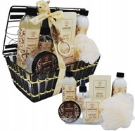 AURORA ZESTAW PREZENTOWY 7 KOSMETYKÓW W METALOWYM KOSZYKU BIAŁA HERBATA