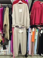 Dresy AZARA Italy, masełko r. Uni, jasny fango, nude !!!