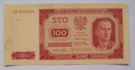 100 złotych z 1948 roku. Ser, CD, ( rzadka seria ) stan +3