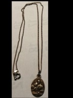 Medalik srebrny z łańcuszkiem - Pamiątka I komunii Świętej