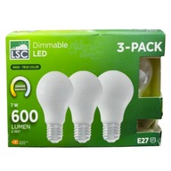 Zestaw 3 żarówek LSC LED 7W 600lumen E27