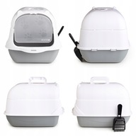 KUWETA DLA KOTA ZAMKNIĘTA DUŻA NA ŻWIREK Z ŁOPATKĄ FILTR KRYTA TOALETA WC