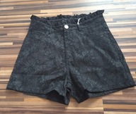 Krótkie spodenki szorty czarne koronka s/m