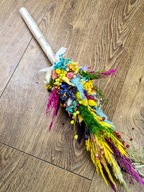 Palma Wielkanocna Ręcznie Robiona PREMIUM Kolorowa Tradycyjna 57 cm