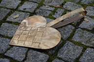 DEKORACJA ŚWIĄTECZNA SERCE MOSIĄDZ DENMARK VINTAGE DUŻA 45cm. MID CENTURY