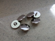 GUZIK METALOWY -SREBRNY- STOPKA- guziki - 15 mm