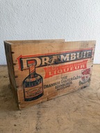 Stara skrzynka drewniana po whisky Drambule