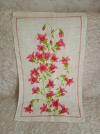 Lniana makatka ( ścierka ) z okresu PRL - 70cm x 42cm - nieużywana !