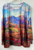 Fajna kolorowa nowa bluza z printem rozmiar 4XL