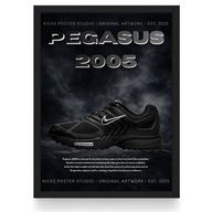 Plakat Nike Pegasus 2005 “Triple Black” Storm (Czarna/Biała Ramka)