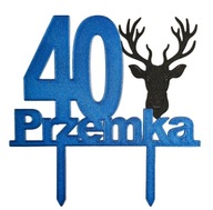topper na tort dekoracja personalizacja JELEŃ !!WYBÓR KOLORÓW