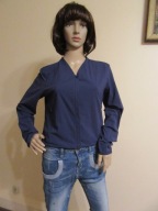 MARITHE FRANCOIS GIRBAUD fiolet bluzka wdzianko na zamek _ L