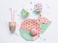 MEGA PARTY BOX PUDEŁKO NA IMPREZĘ PRZYJĘCIE URODZINY 42 ELEMENTY PASTELOWE