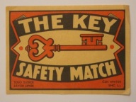 ETYKIETA - THE KEY - SAFETY MATCH 78 x 55 mm