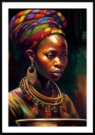 KOLOROWY PLAKAT OBRAZ A2 59,4x42 AFRYKA AFRYKANKA AFRYKAŃSKA KOBIETA ETNO 4
