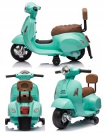 Skuter elektryczny Sun Baby Jeździk Motor na akumulator Vespa Retro Oparcie