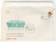 Turcja 1985 Datownik okolicznościowy Hilton Hotel architektura