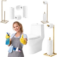 STOJAK NA PAPIER TOALETOWY DO WC KLOZETOWY ŁAZIENKOWY ZŁOTY LOFT POLSKI