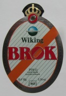 ETYKIETA PIWO JASNE PEŁNE BROK WIKING BROWAR POŁCZYN ZDRÓJ