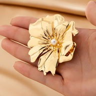 BROSZKA PRZYPINKA PIN PINETS AGRAFKA perłaELEGANCKA Z CYRKONIĄ kwiat