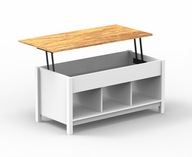 Stolik kawowy z podnoszonym i wysuwanym blatem Schowek Nowoczesny design