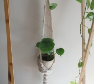 Kwietnik 1, makrama na kwiaty.Boho. Handmade.KOLORY