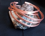 Bransoletka zdrowotna miedziana cienka około 3-4mm