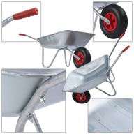 TACZKI TACZKA OGRODOWA BUDOWLANA 120 STALOWA OCYNKOWANA WÓZEK OGRODOWY DUŻY