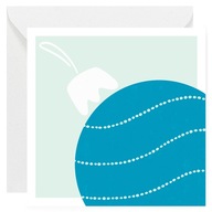 Kartka okolicznościowa na Boże Narodzenie - Bombka choinkowa - 14x14 cm