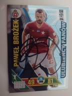 Karta panini autograf Wisła Kraków sezon17/18 Paweł Brożek Ulubieńcy Fanów