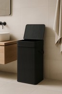 KOSZ NA PRANIE BAMBUSOWY SKŁADANY JEDNOKOMOROWY DUŻY WĄSKI ŁAZIENKA 72L BB