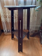 stolik drewno antyk kwietnik przedwojenny