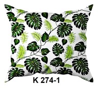 Poszewka z kory 40x40 jasiek z bawełny gofrowanej K 274-1 liście ziel jasne