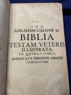 Abraham Calovii D. BIBLIA Stary Testament ilustrowany Frankfurt 1672 rok