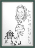 Karykatura portret ze zdjęcia na prezent wykonany ołówkiem PROMOCJA